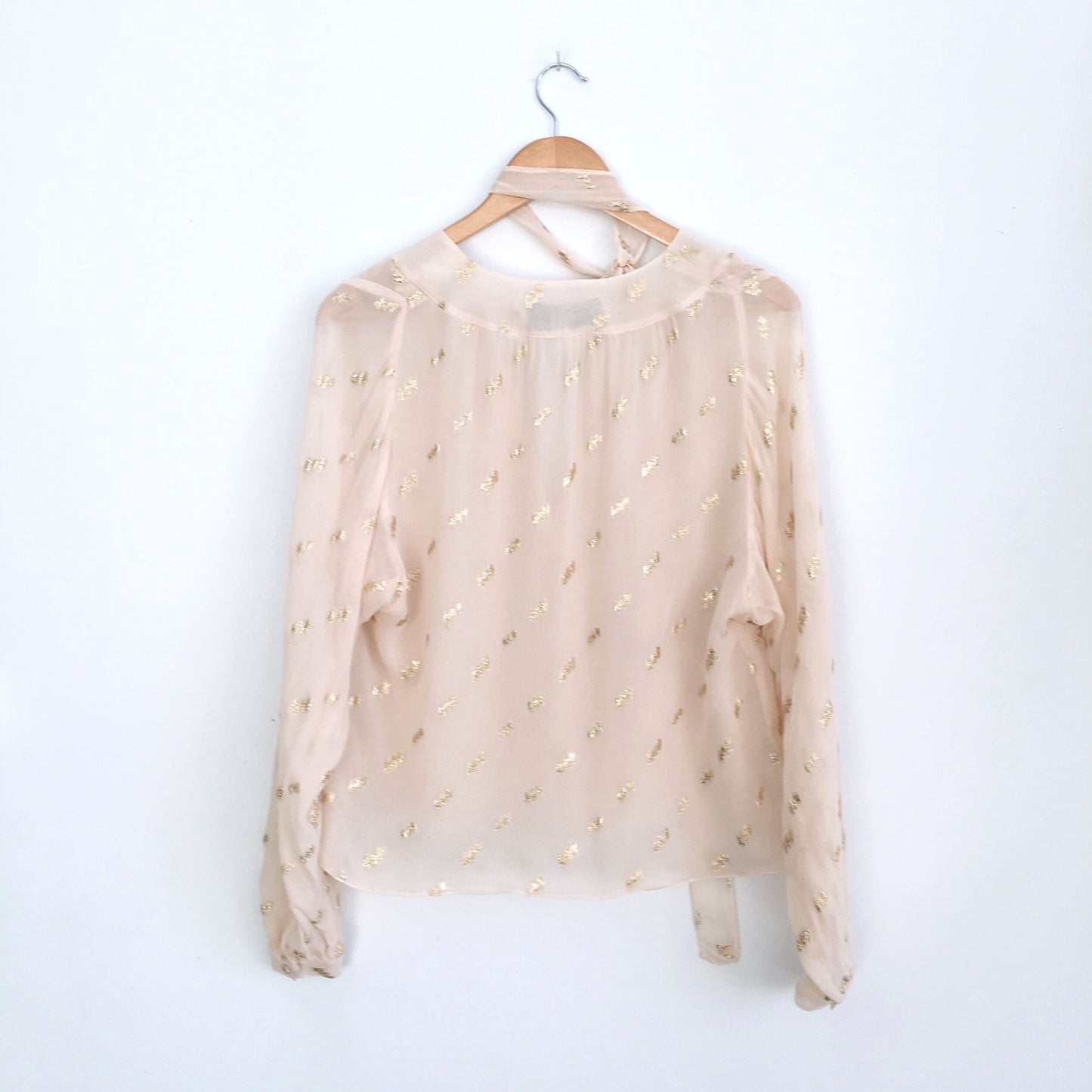 Vintage Pat Sandler Metallic Rain Blouse - size Medium