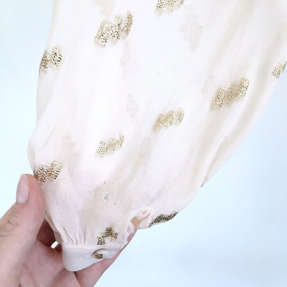 Vintage Pat Sandler Metallic Rain Blouse - size Medium