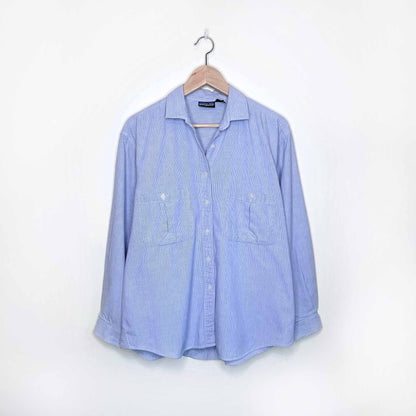 patagonia pin striped button down - size medium