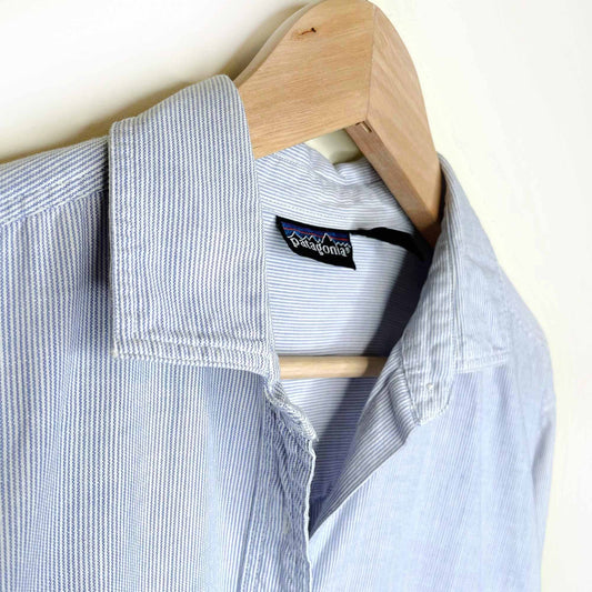 patagonia pin striped button down - size medium