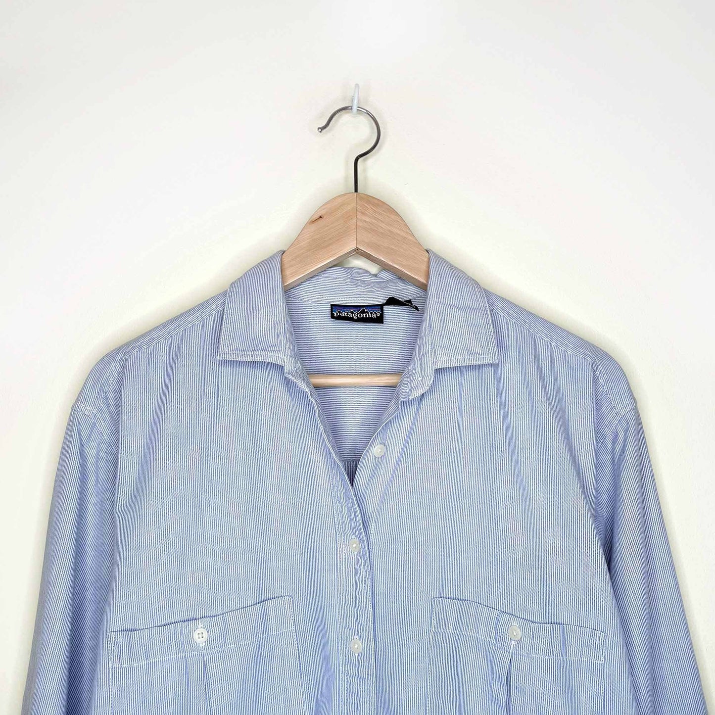 patagonia pin striped button down - size medium