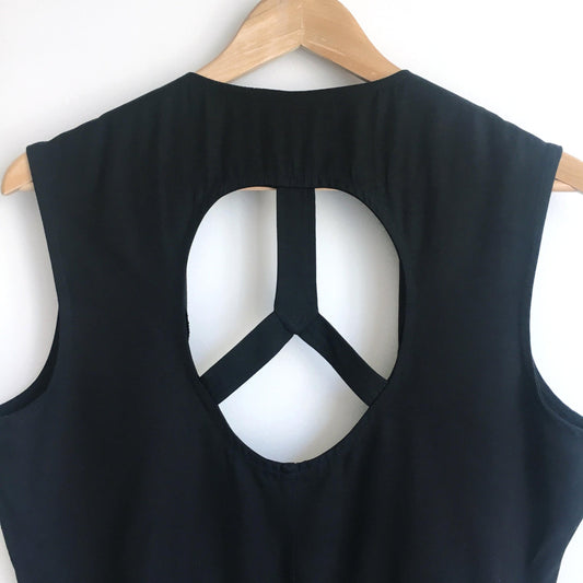 Vintage Le Chateau peace fringe vest - size Large