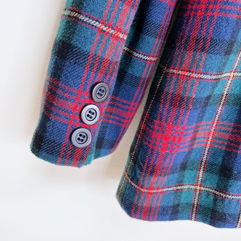 vintage pendleton wool plaid blazer - size 14