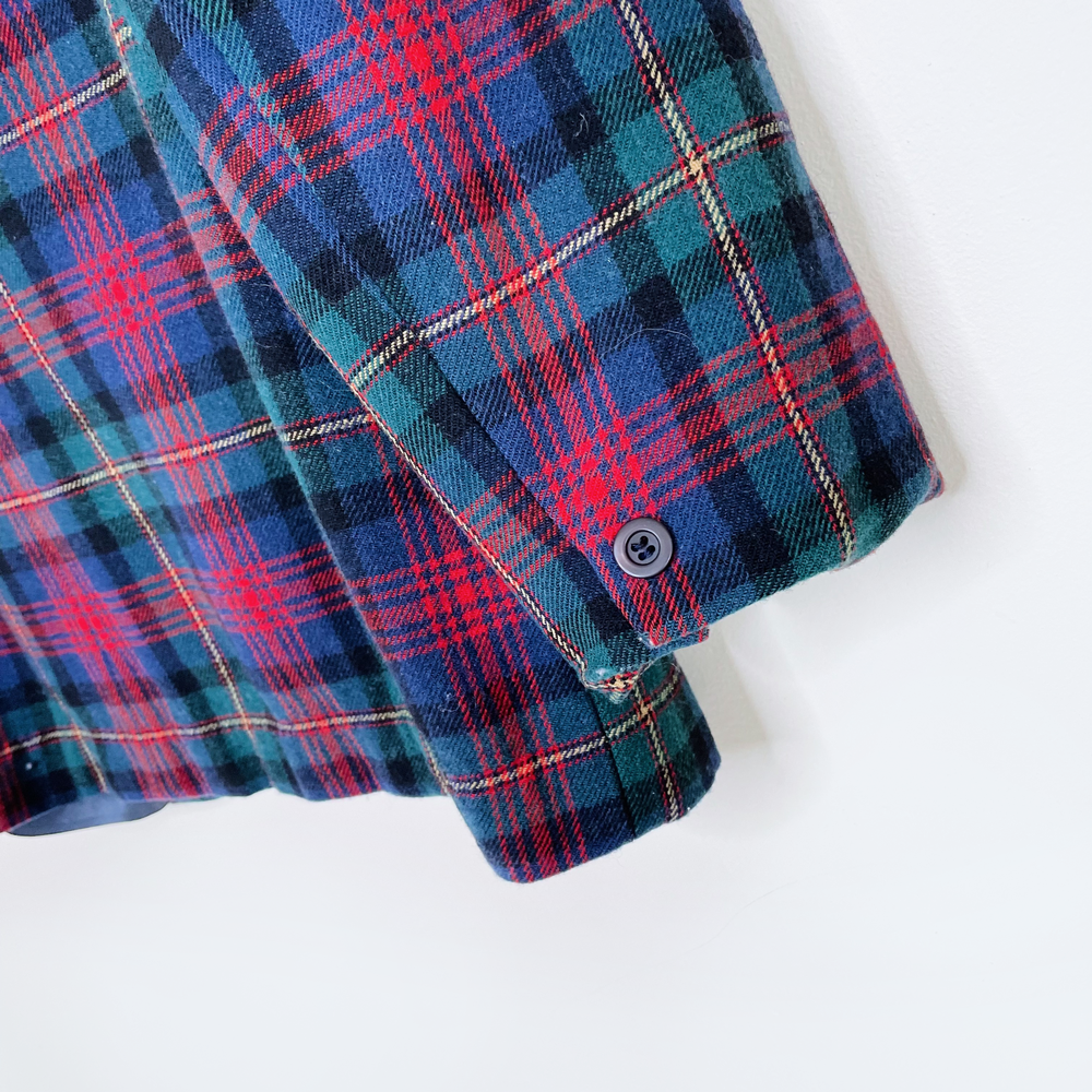 vintage pendleton wool plaid blazer - size 14