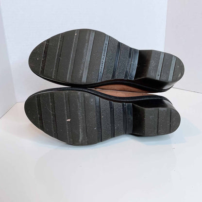 robert clergerie leather platform lace-up winter boots - size 9