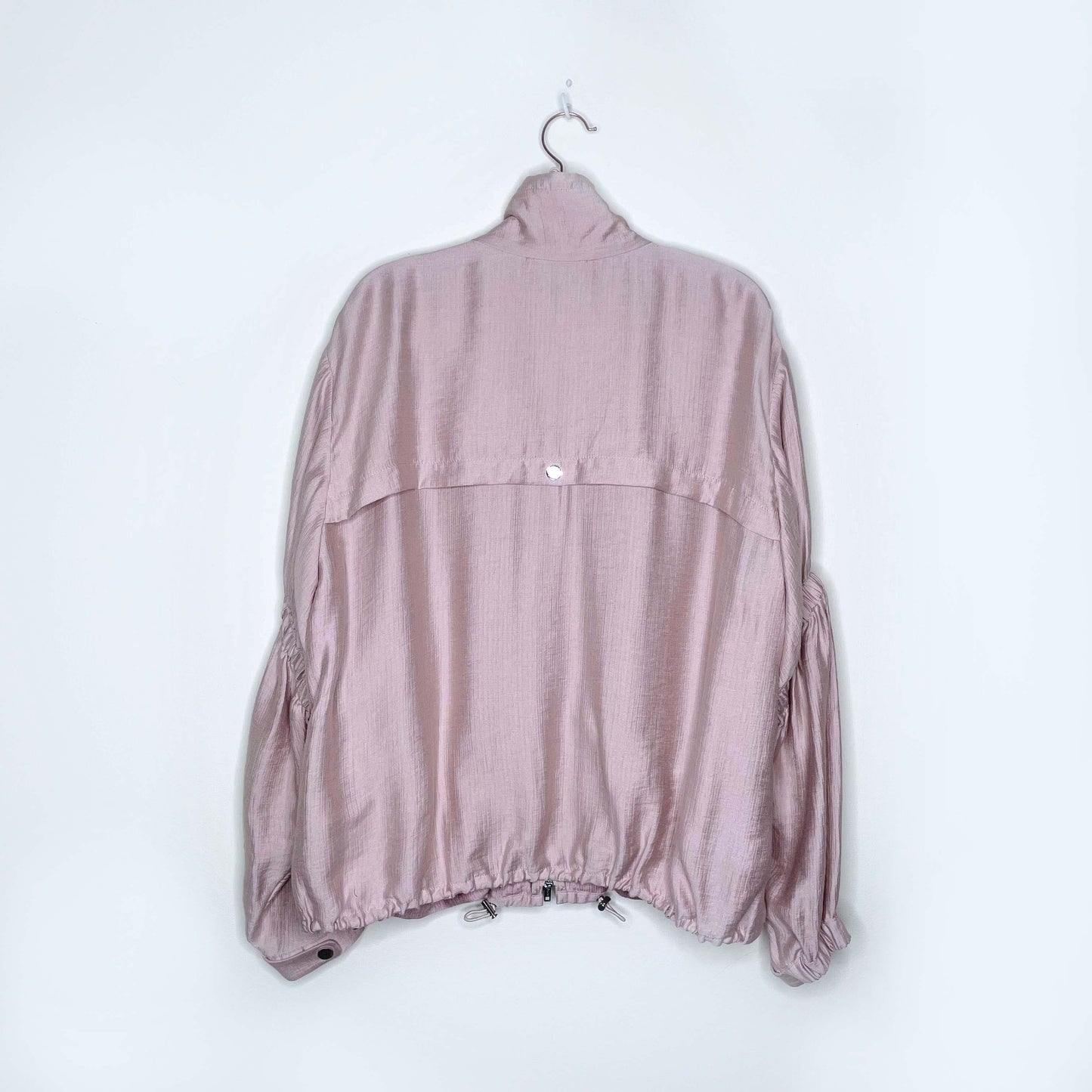 3.1 phillip lim pink ruched gauze utility bomber jacket - size small