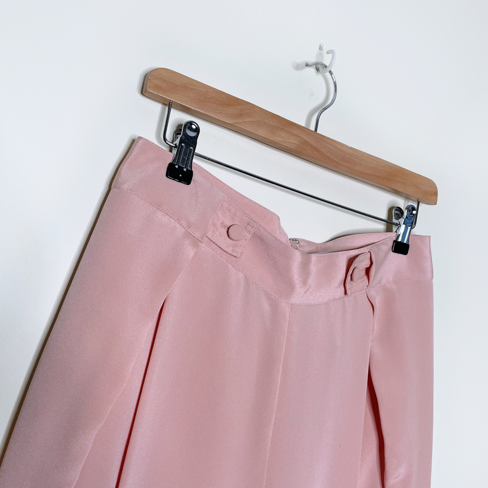 phillip lim pink silk pleated tapered trousers - size 2
