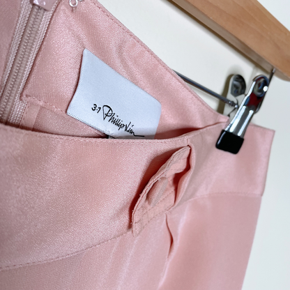 phillip lim pink silk pleated tapered trousers - size 2