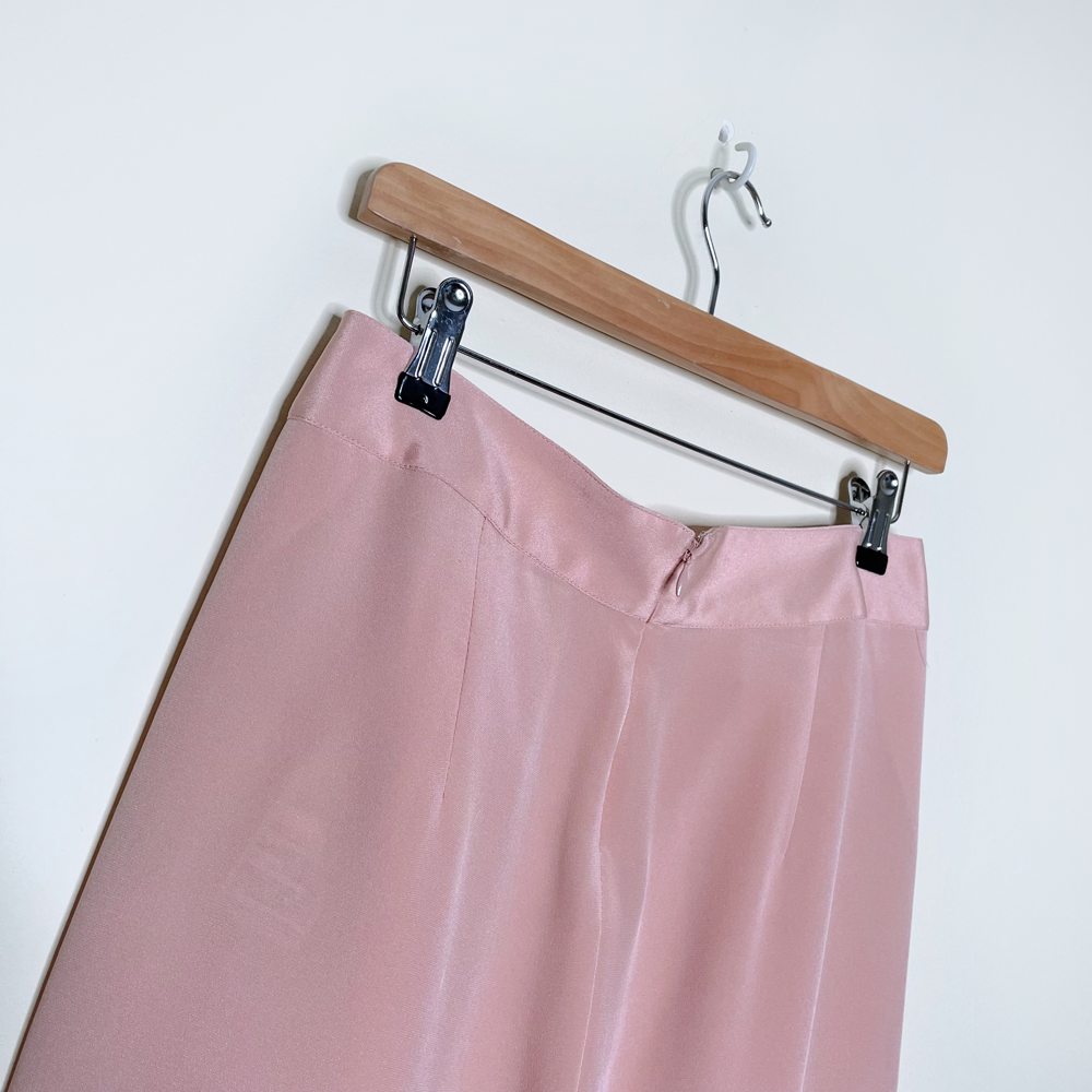 phillip lim pink silk pleated tapered trousers - size 2