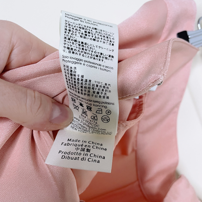 phillip lim pink silk pleated tapered trousers - size 2