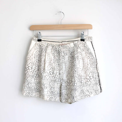 Philosophy snakeskin print high rise shorts - size 4