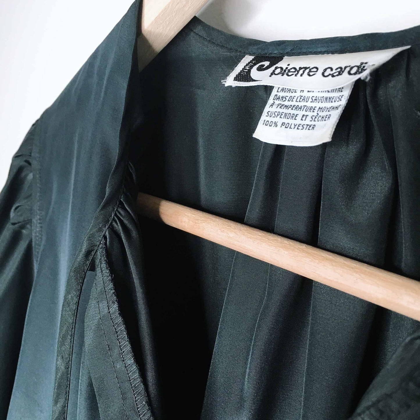 vintage pierre cardin black painters peasant blouse - size 12