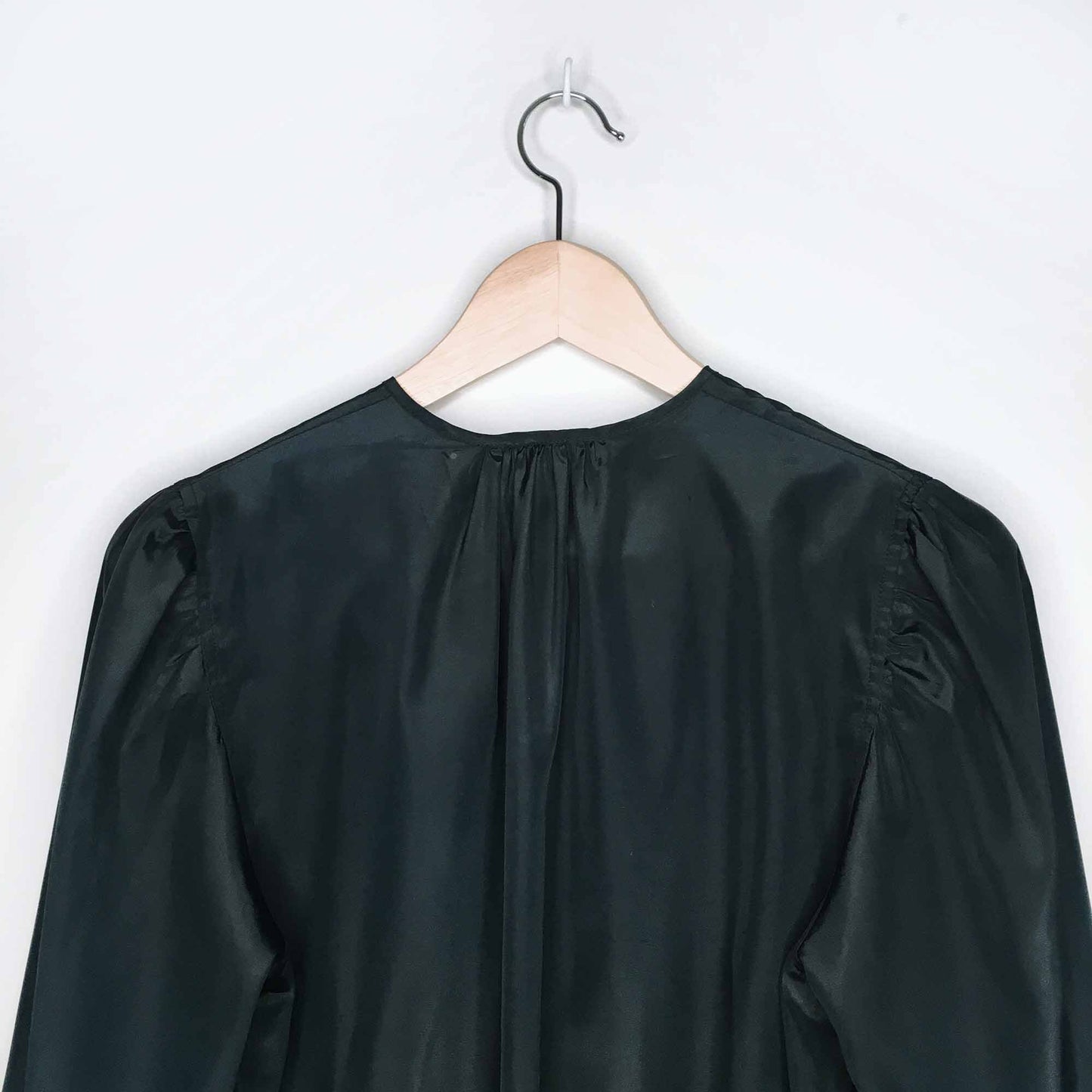 vintage pierre cardin black painters peasant blouse - size 12
