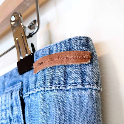 pilcro and the letterpress ultra high rise tie waist wide leg jeans - size 26