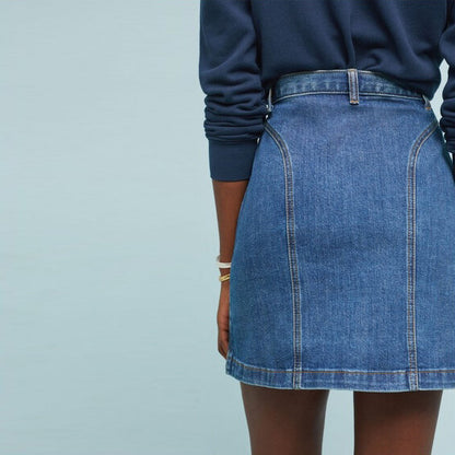 Pilcro Buttondown Denim Skirt - size 2