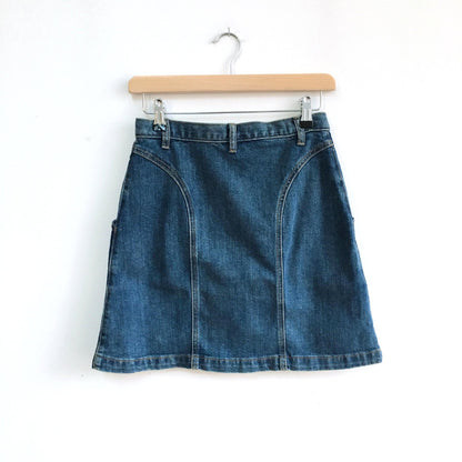 Pilcro Buttondown Denim Skirt - size 2