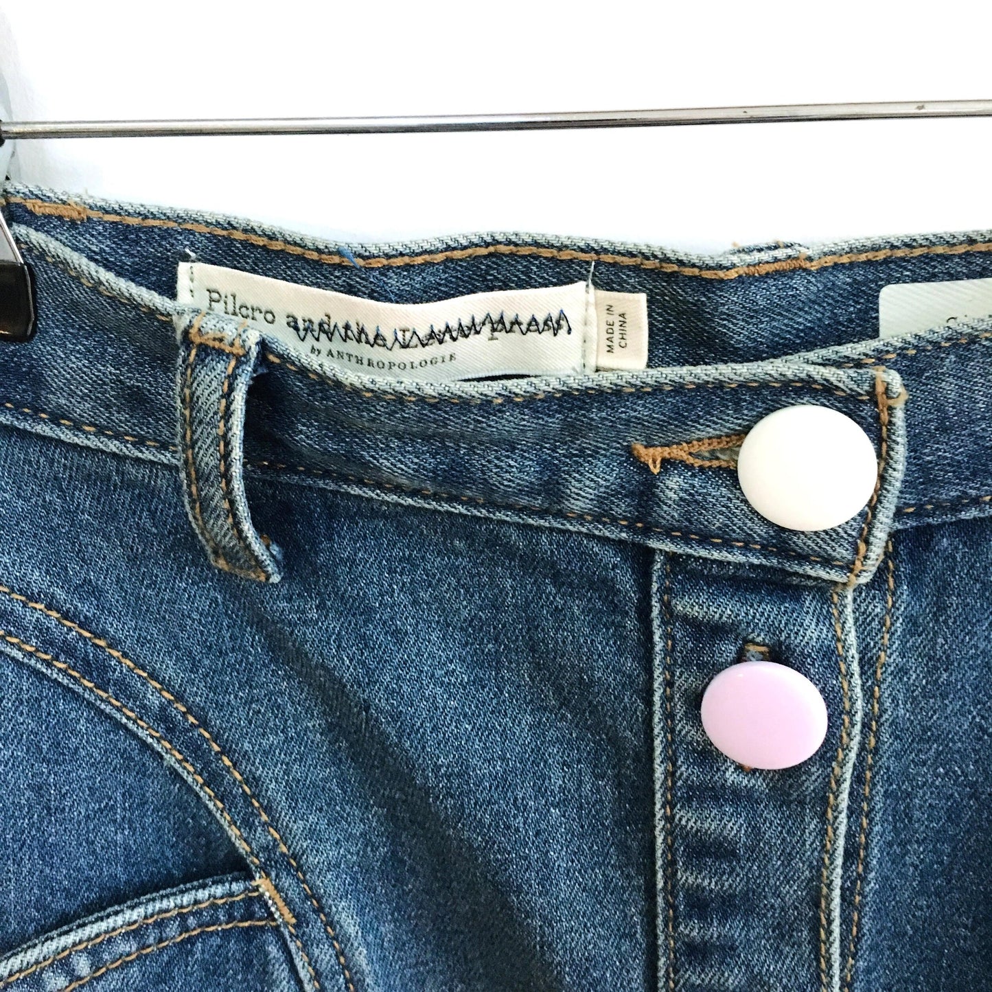 Pilcro Buttondown Denim Skirt - size 2