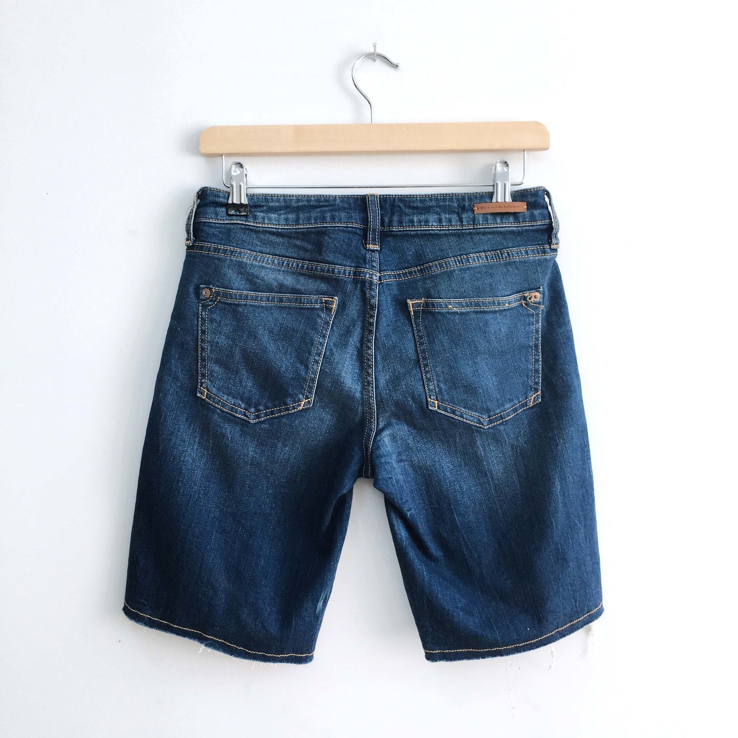 Pilcro Mid-Rise Denim Bermuda Shorts - size 26