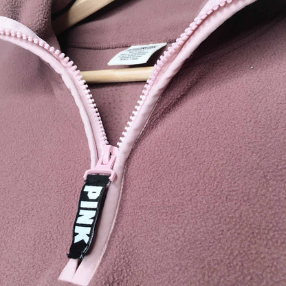 victoria's secret PINK 1/4 zip fleece sweater - size medium