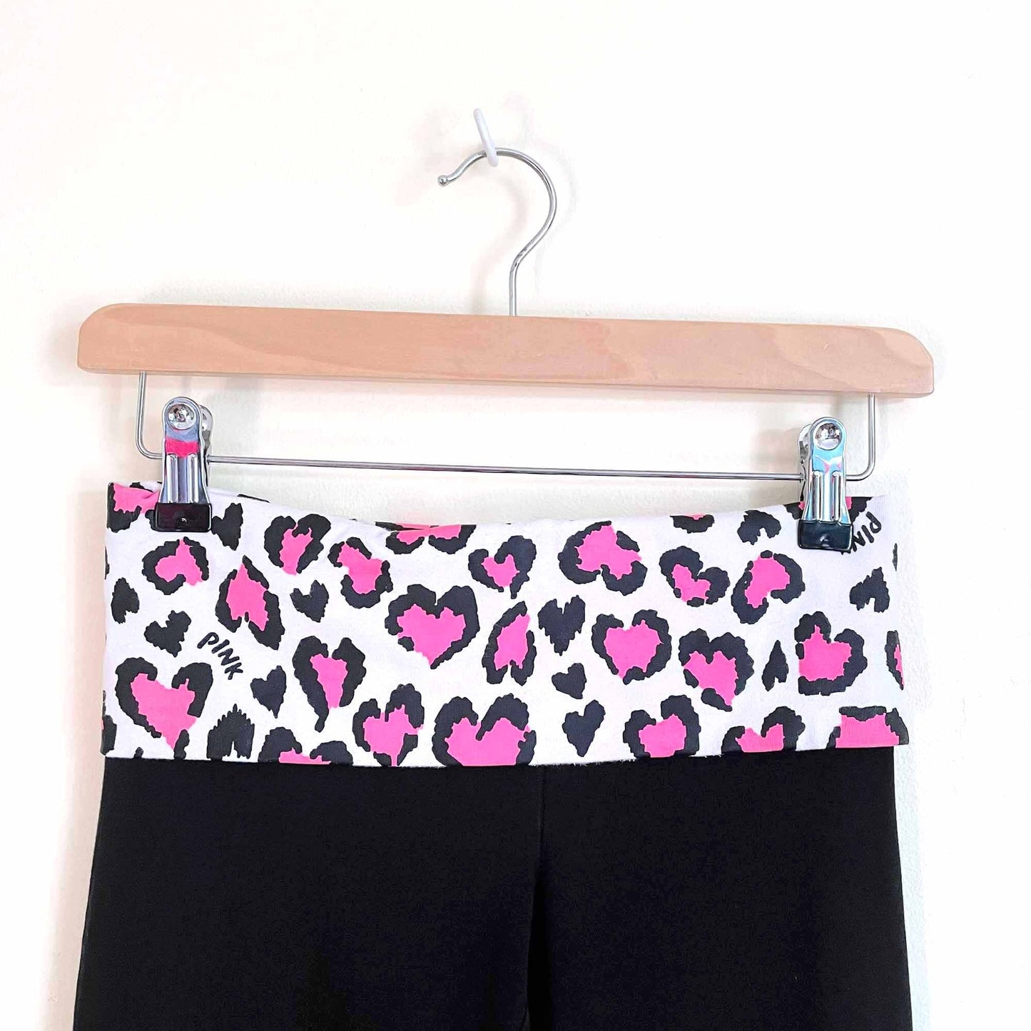 victoria's secret pink foldover incredible yoga flare pants - size xs