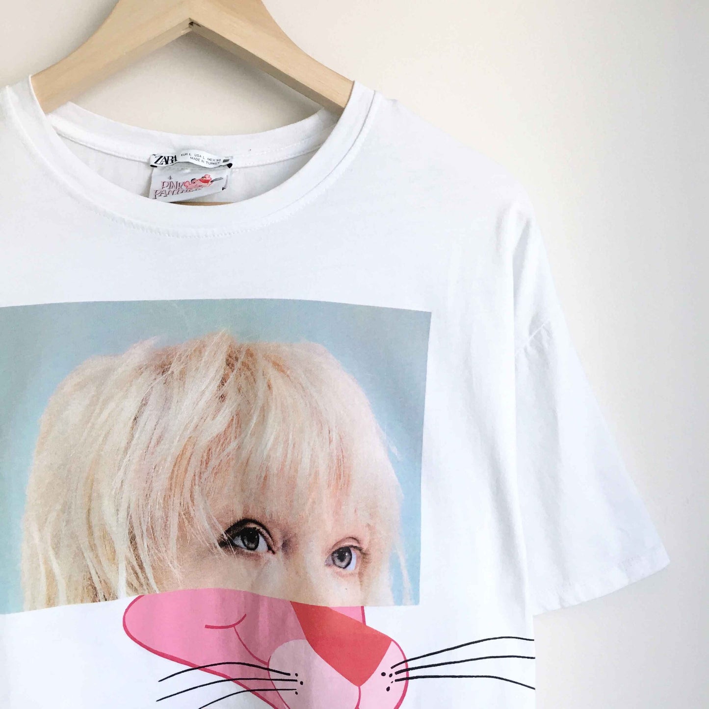 Zara x Pink Panther organic cotton t-shirt - size Large
