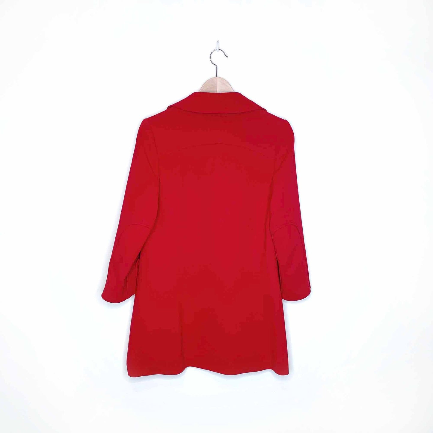 pink tartan 100% wool red jacket with mesh lining - size 4