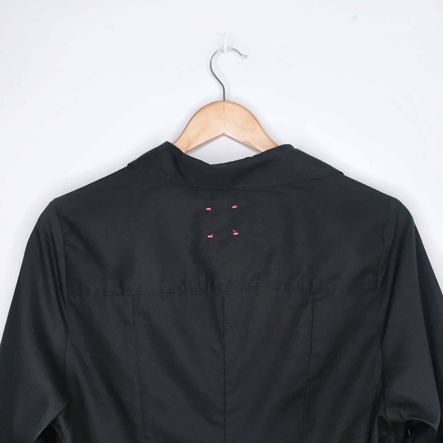 Pink Tartan bell sleeve peplum hem button down - size 14