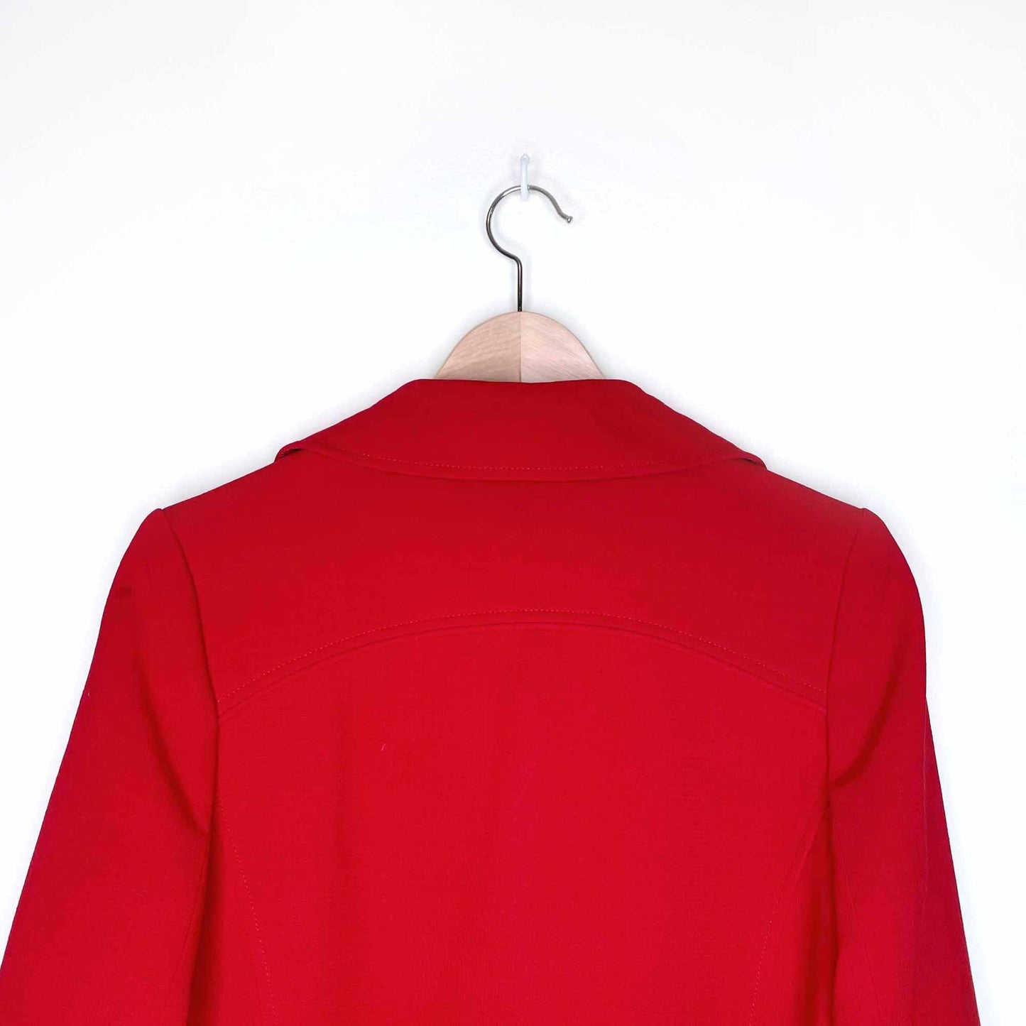 pink tartan 100% wool red jacket with mesh lining - size 4