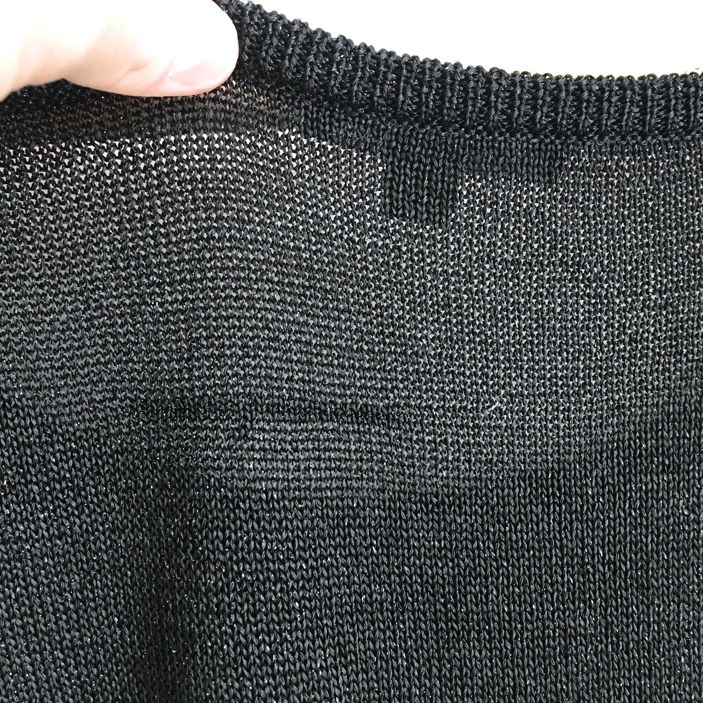 pink tartan black short sleeve knit - size large