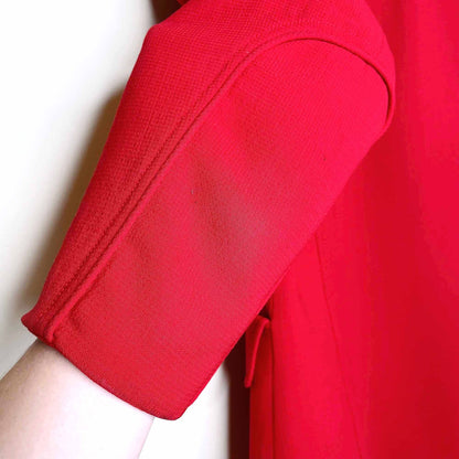 pink tartan 100% wool red jacket with mesh lining - size 4