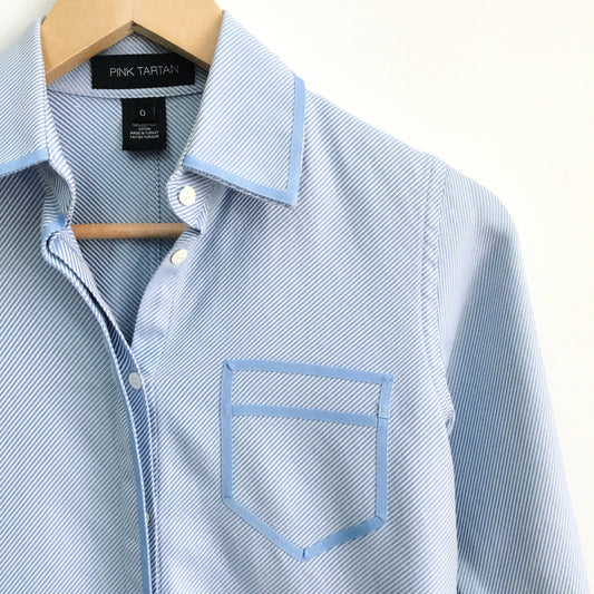 Pink Tartan striped shirt - size 0