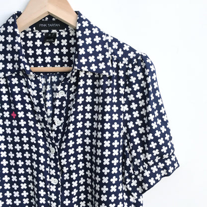 Pink Tartan iconic flower silk dress - size 0