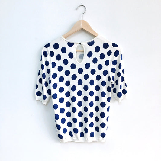 Pink Tartan Polka Dot Crew - size Small