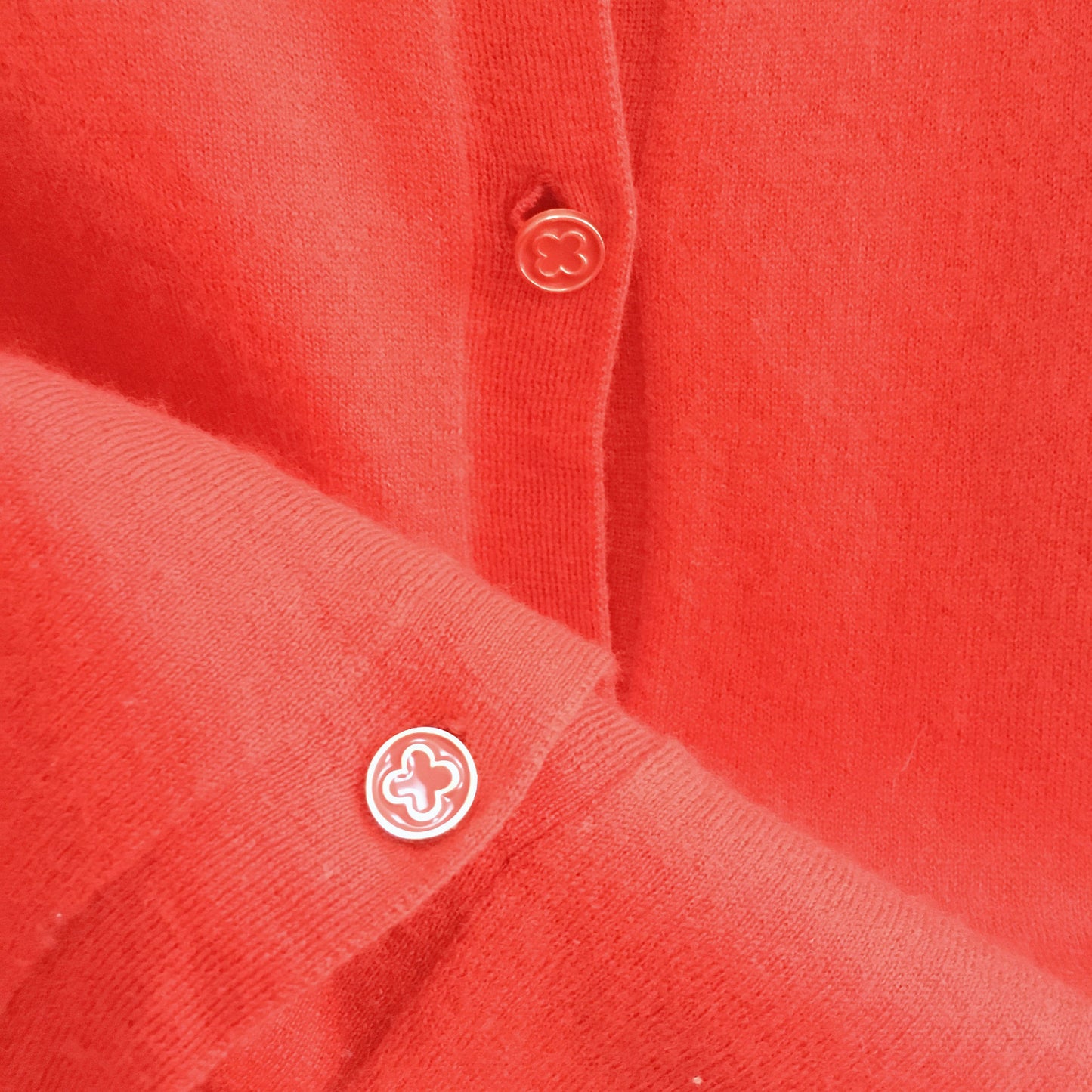 Pink Tartan Button-Back Sweater - size Small