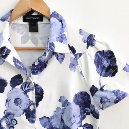 Pink Tartan Rose Blouse - size 2