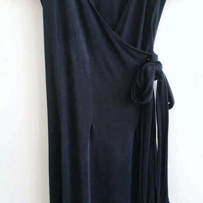 Pink Tartan Jersey Silk Wrap Dress - size 2