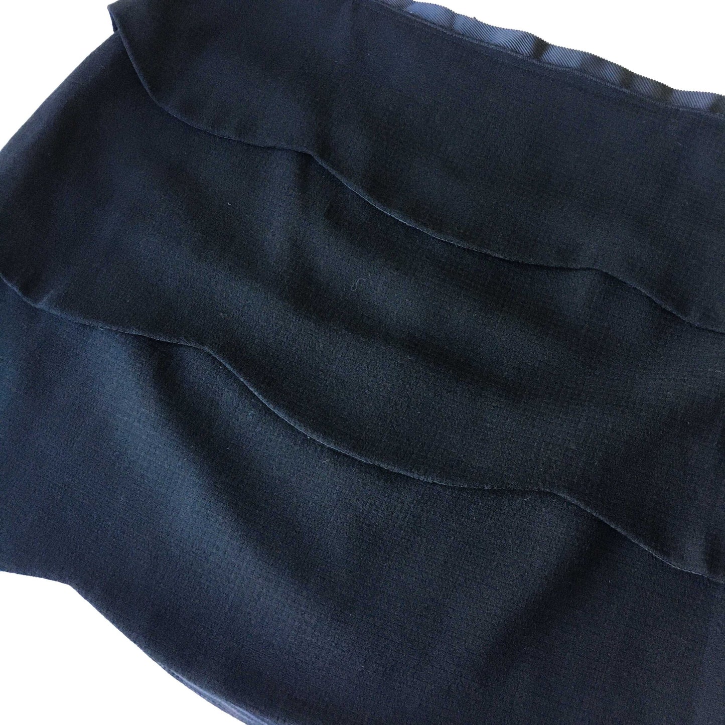 Pink Tartan wool tiered tulip skirt - size 14