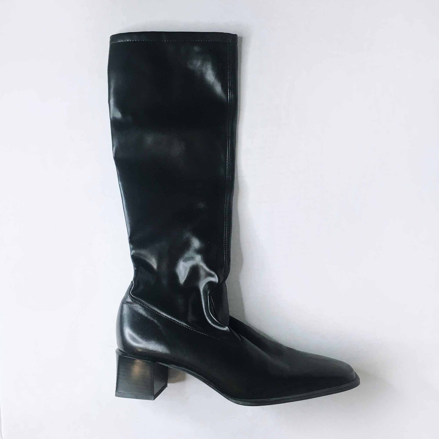 peter kaiser square toe leather boots - size  7