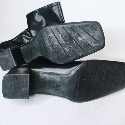 peter kaiser square toe leather boots - size  7