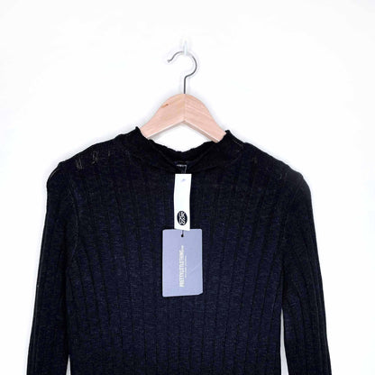 nwt pretty little thing ribbed sweater dress - size small
