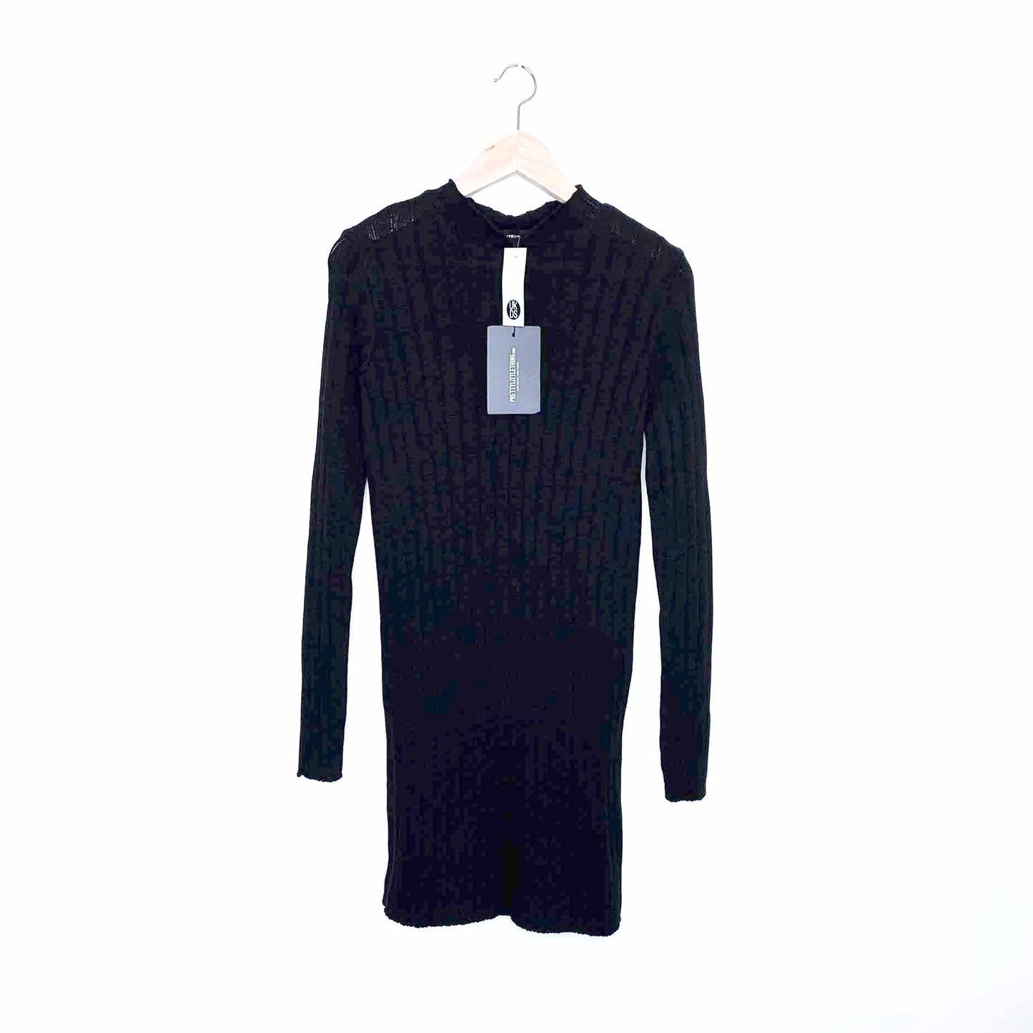 nwt pretty little thing ribbed sweater dress - size small
