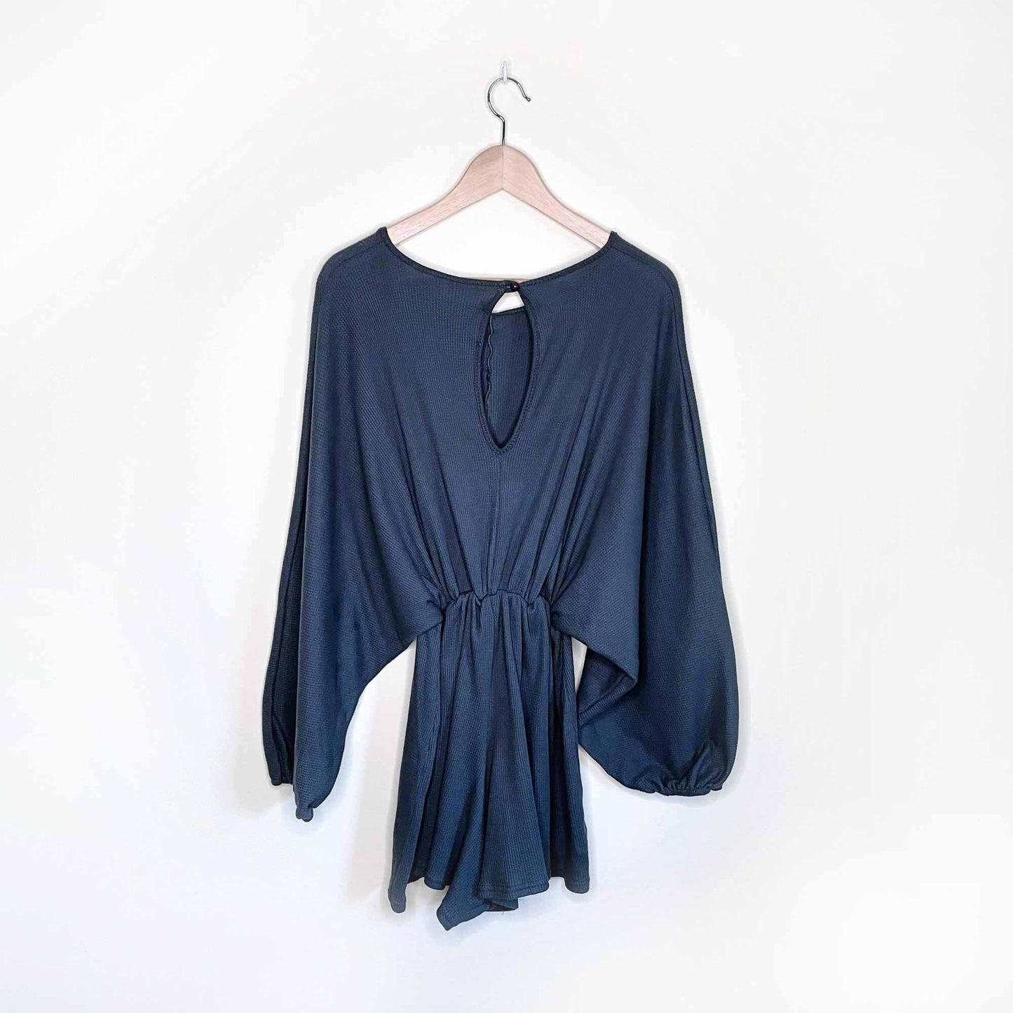 nwt pretty little thing waffle kimono sleeve playsuit - size 4