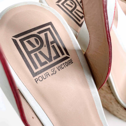 pour la victoire jaclyn wedge espadrilles sandals - size 8