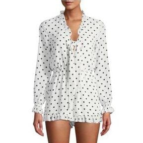 free generation polka dot ruffle romper - size medium