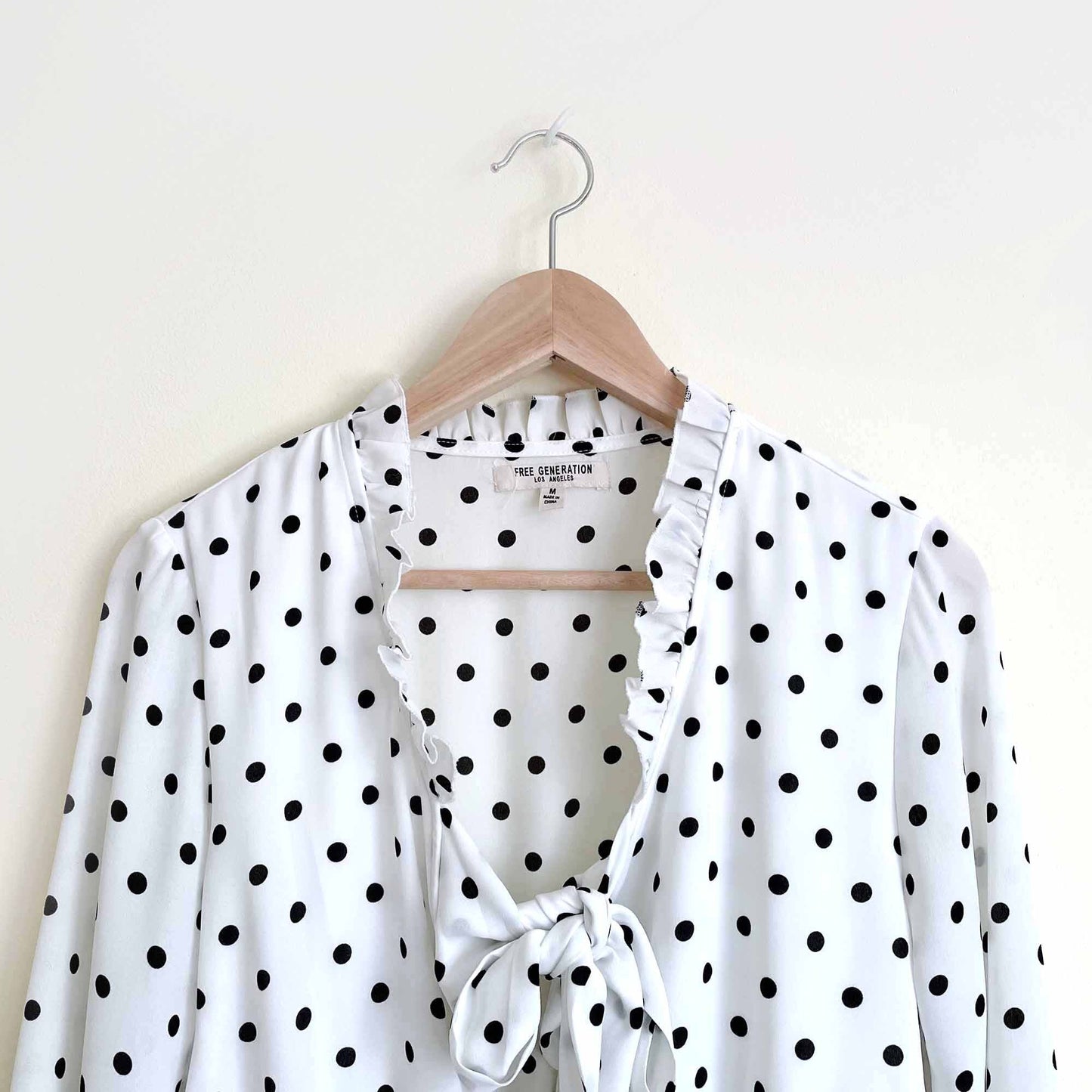 free generation polka dot ruffle romper - size medium