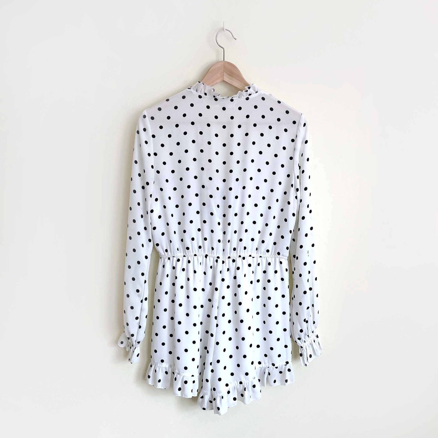 free generation polka dot ruffle romper - size medium