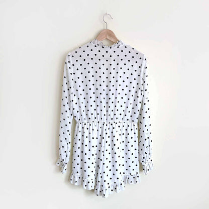 free generation polka dot ruffle romper - size medium