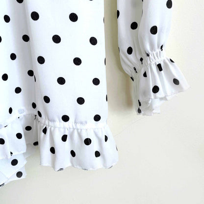 free generation polka dot ruffle romper - size medium