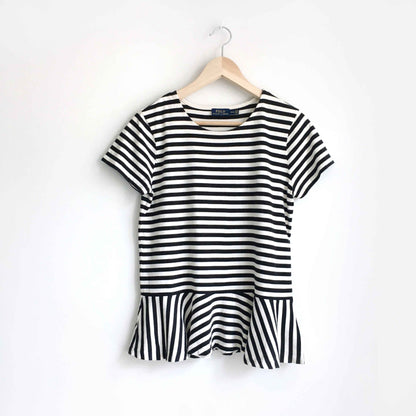 Polo Ralph Lauren striped peplum tee - size Medium