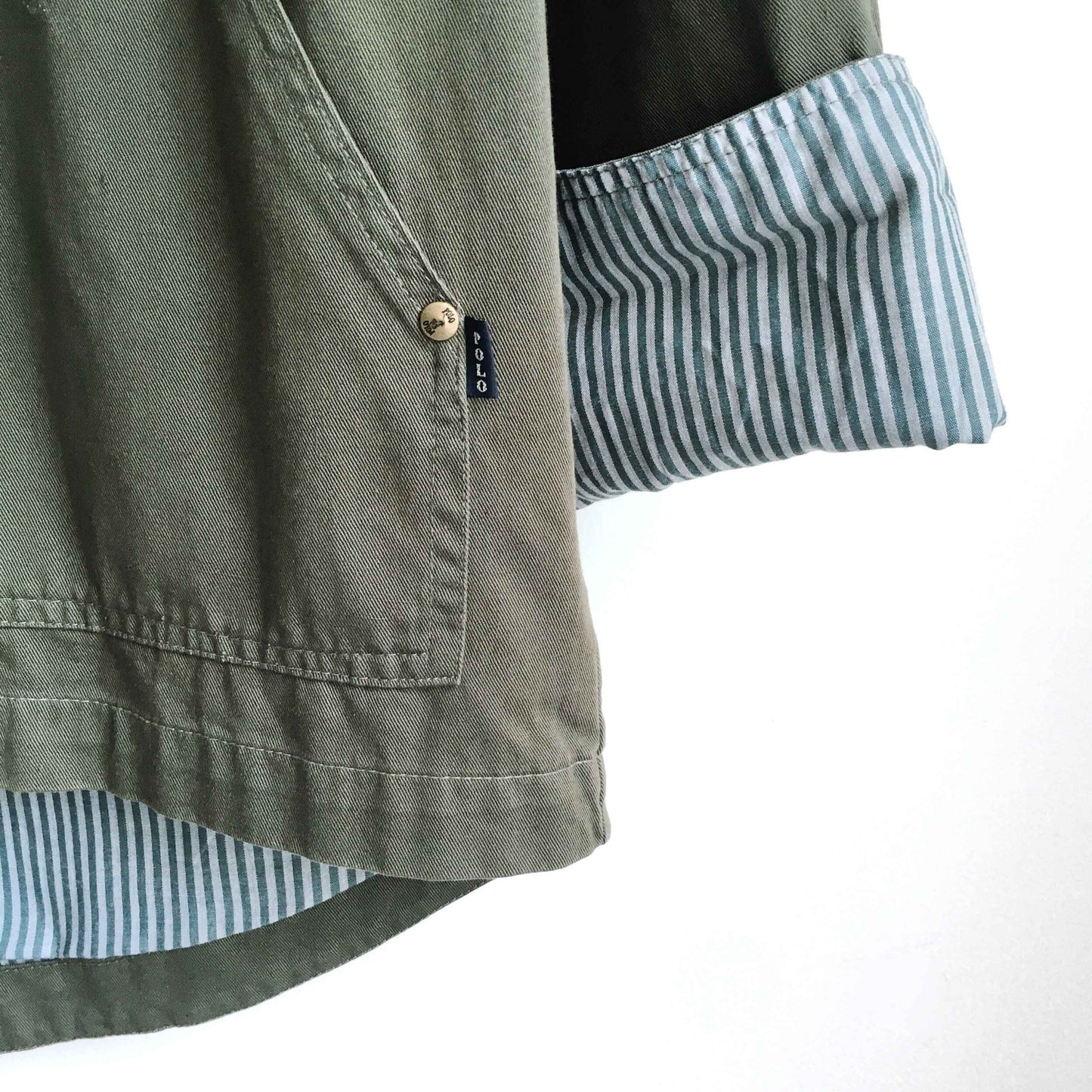 Polo Jeans cotton twill lined hooded jacket - size 34